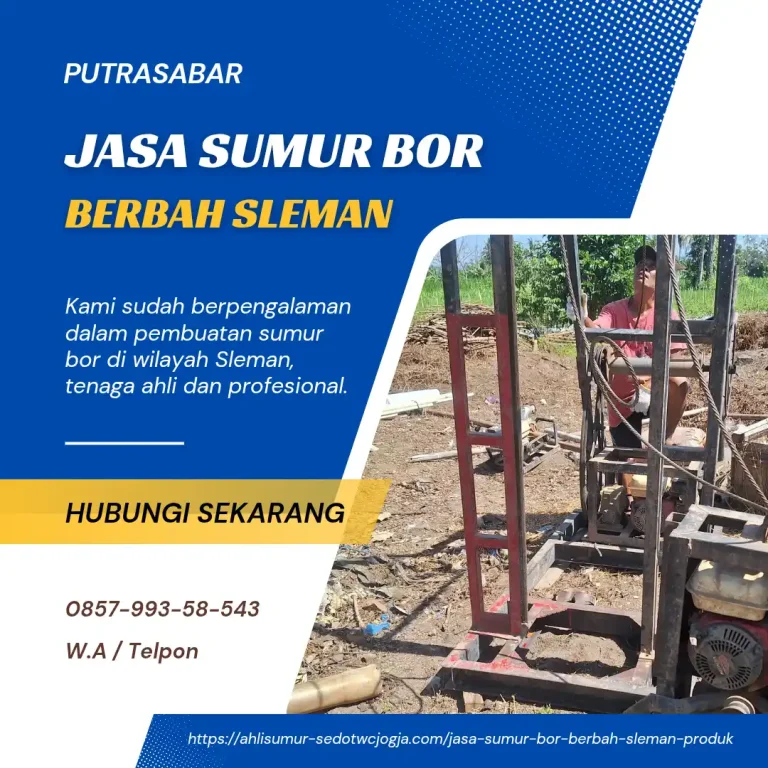 jasa sumur bor berbah sleman