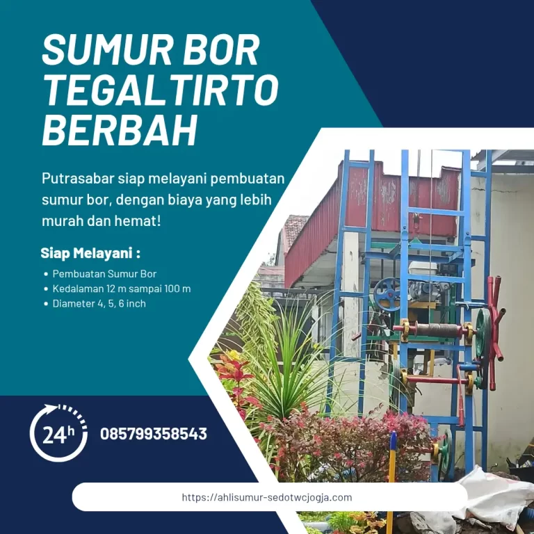 sumur bor tegaltirto berbah