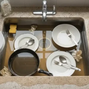 cucian piring mampet 3